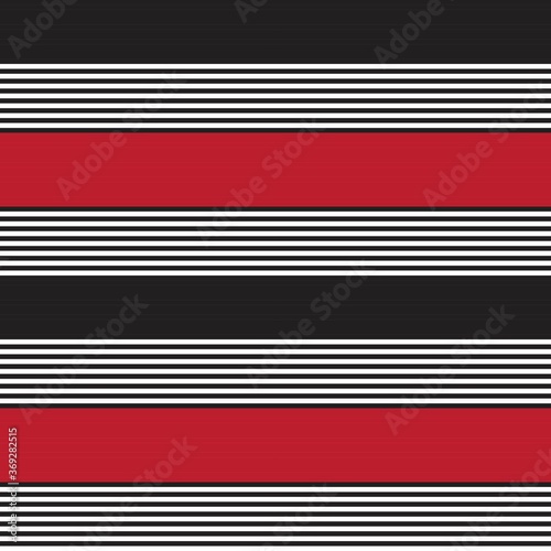 Red Stripe seamless pattern background in horizontal style