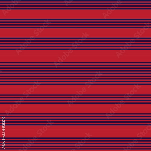 Red and Blue Stripe seamless pattern background in horizontal style