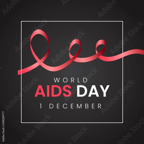 WORLD AIDS DAY BACKGROUND WITH RIBBON