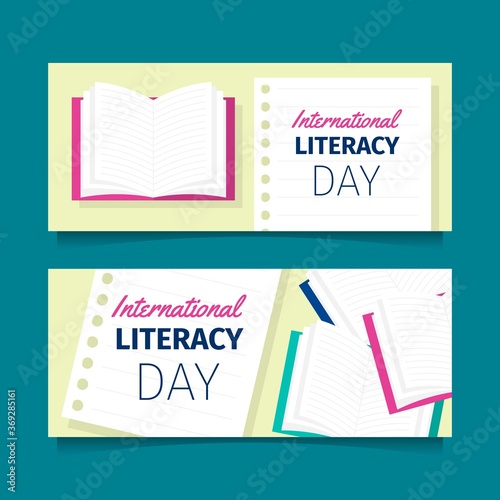 INTERNATIONAL LITERACY DAY BANNERS TEMPLATE