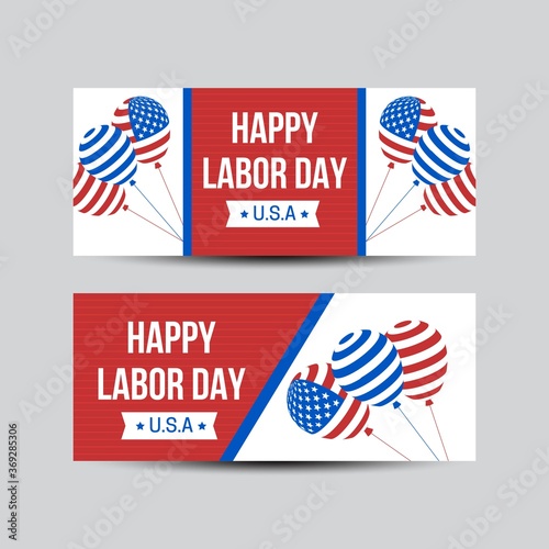 LABOR DAY USA BANNERS DESIGN TEMPLATE