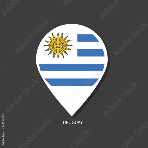 Uruguay flag Vector marker with flags. Free Download Uruguay flag Vector marker with flags. - GFXLoad