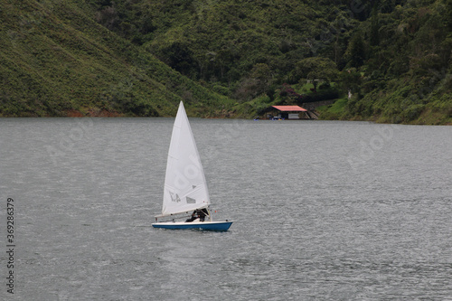 laser sailing on lake calima, colombia