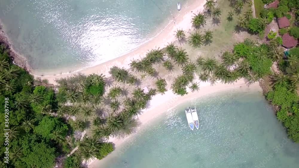 Top view of Koh Ngam Island Located around Koh Chang Island Trad