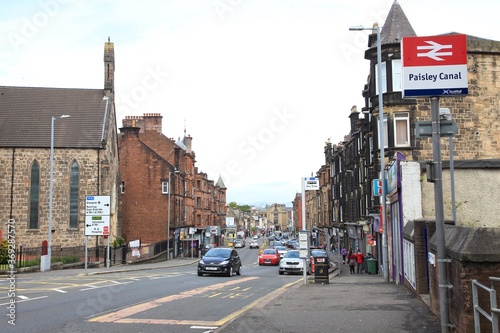 railway street sign, paisley photo