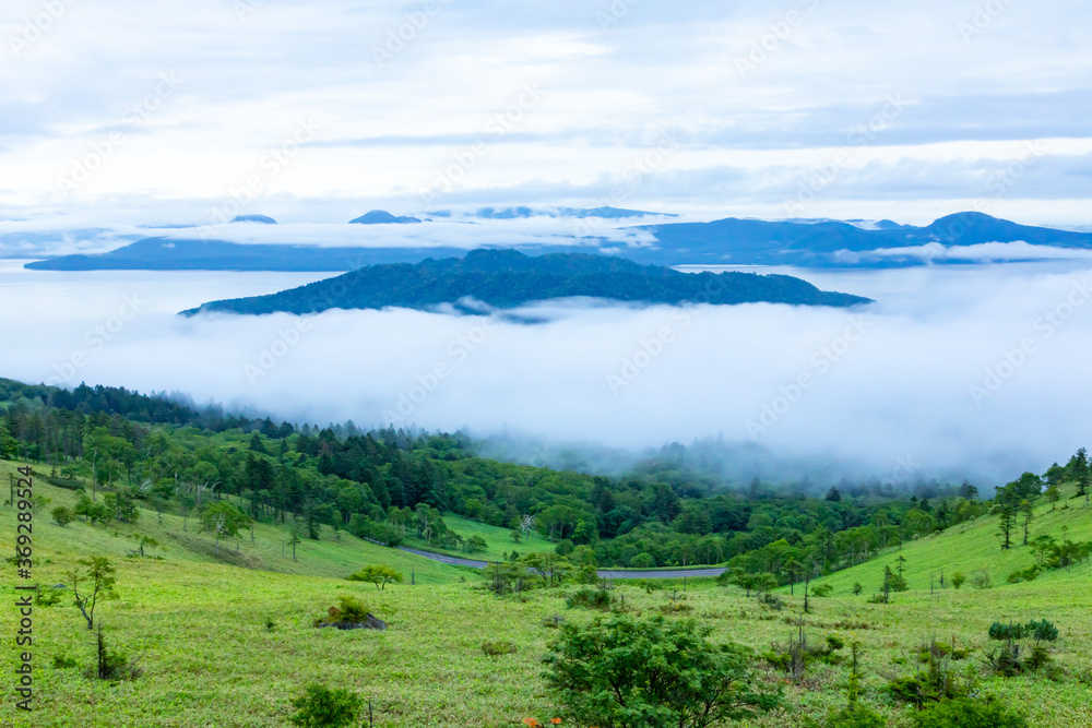 Obraz premium 美幌峠から望む屈斜路湖の雲海