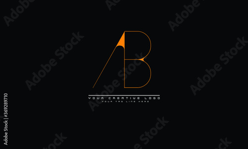 AB BA abstract vector logo monogram templatte photo