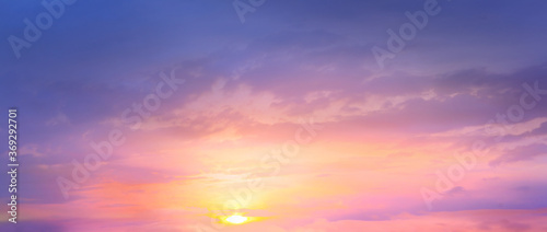magical pink sunrise sky background