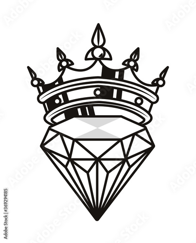 crown royal with diamond tattoo artistic icon