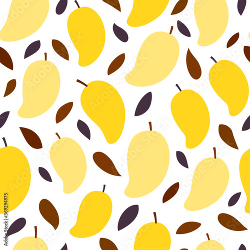 Cute Mango Seamless Pattern