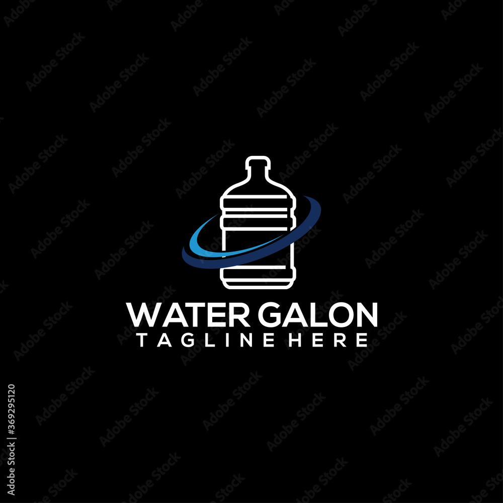 Water gallon logo concept vector Water gallon logo concept vector