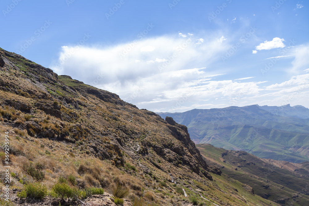 Panorama on the Sentinel Peak Hike, Royal Natal National Park, KwaZulu-Natal, South Africa