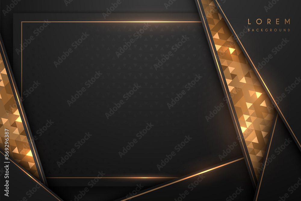 Luxury black and gold background