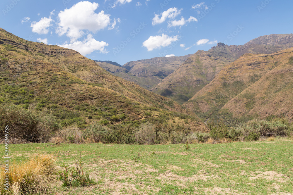 Landscape in the beautiful Tsehlanyane National Park, Leribe District, Kingdom of Lesotho, southern Africa