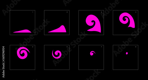 Smoke effect. poison smoke animation sprite sheet. classic poison smoke effect animation for game or cartoon or animation. vector style poison animation effect 1636.