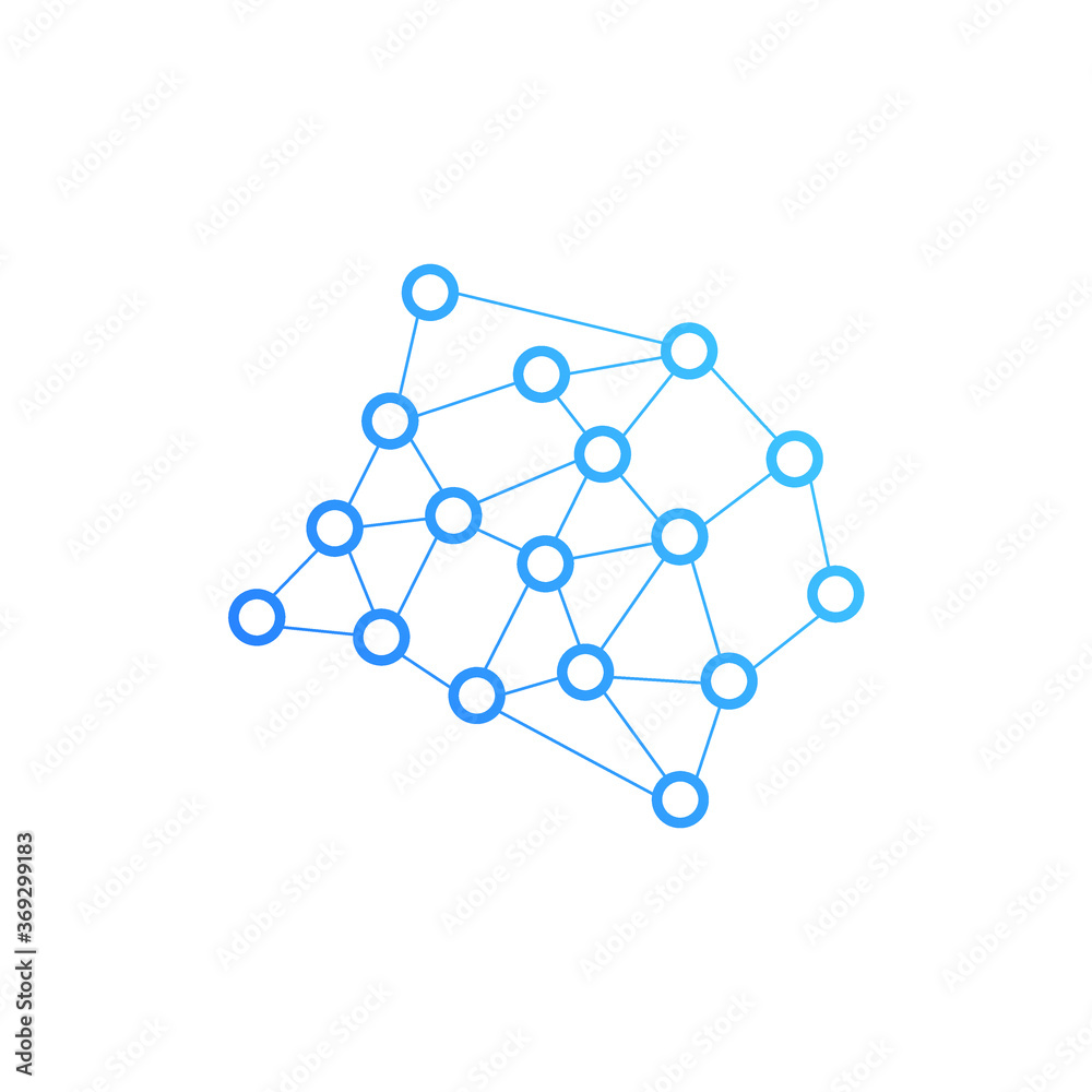Brain icon. Medical and technology elements. Abstract molecules structure. Stock illustration. Brain icon. Medical and technology elements. Abstract molecules structure. Stock illustration.