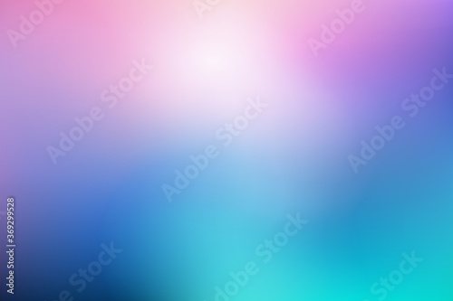 Abstract Blurred purple pink teal background. Soft bright gradient backdrop with place for text. Vector illustration for your graphic design, banner, poster