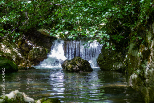 waterfall brook in matese park sassinoro morcone