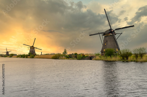 Windmills are the symbol of the Netherlands. Windmills are used in various fields of working © Sergey