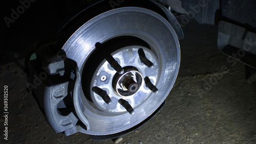 car brake rotor and brake pads