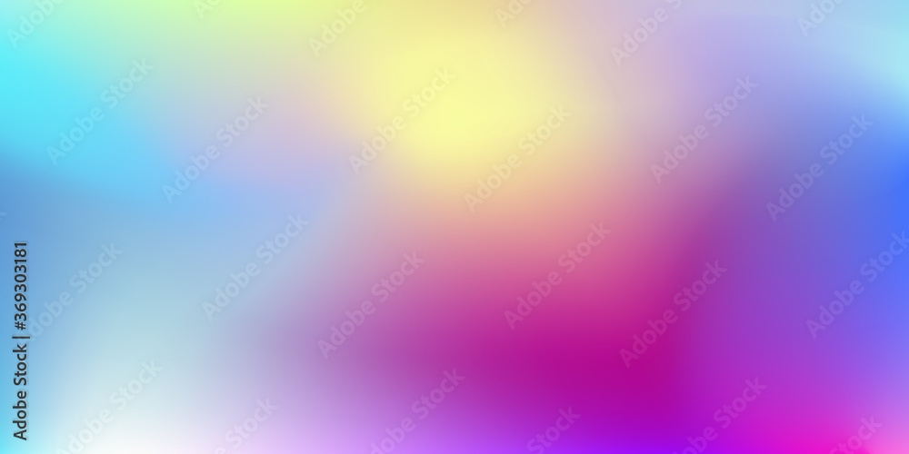 Abstract Blurred Mix blue teal pink purple yellow background. Soft colorful light gradient backdrop with place for text. Vector illustration for your graphic design, banner, poster or wallpapers

