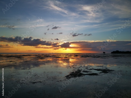 sunset on the beach