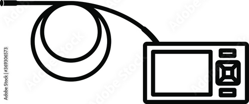 Digital  endoscope icon , vector
