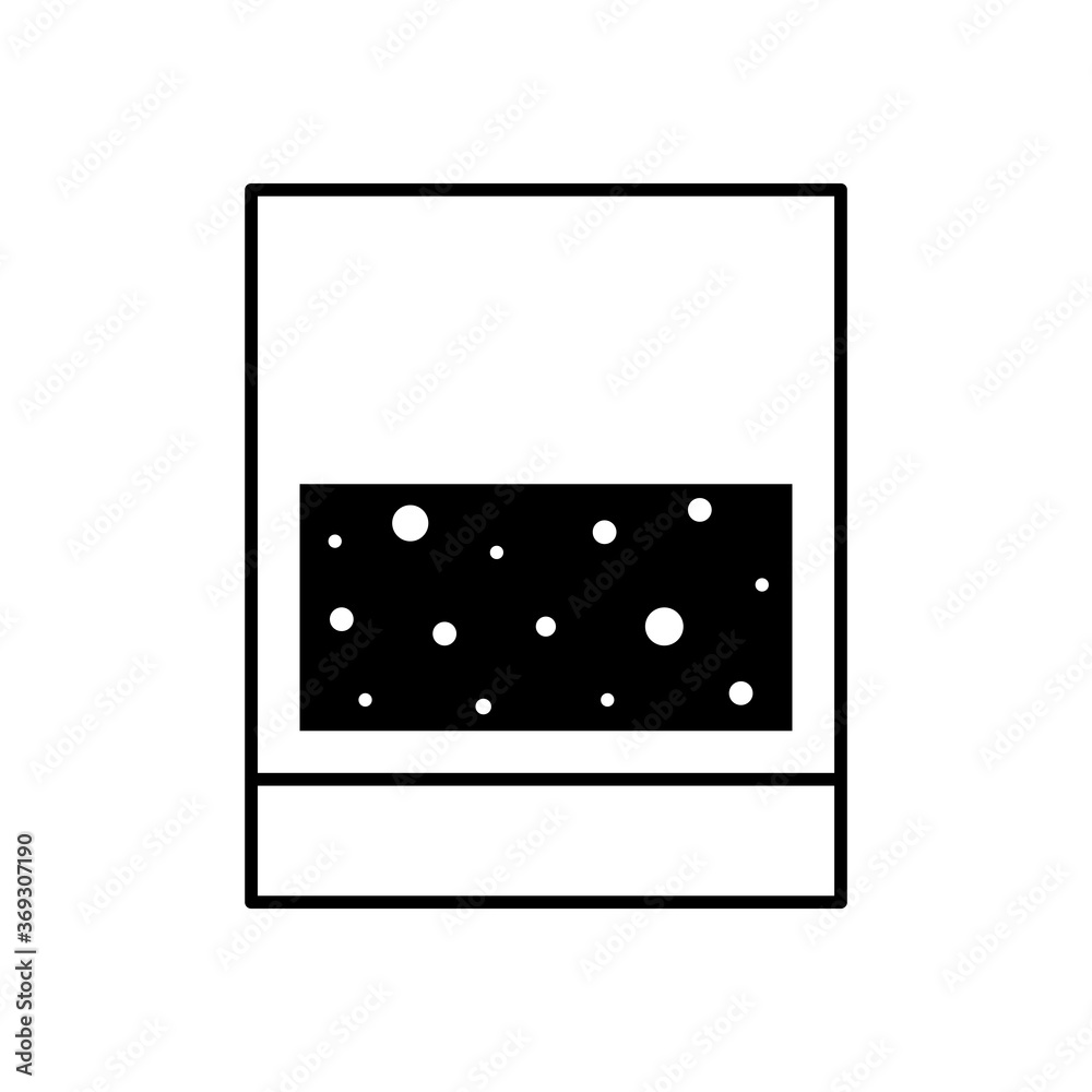 rocks glass cup silhouette style icon design, Alcohol drink bar and beverage theme Vector illustration