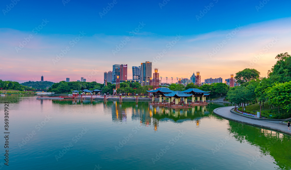 Qiandeng Lake Park, Foshan City, Guangdong Province, China Qiandeng Lake Park, Foshan City, Guangdong Province, China