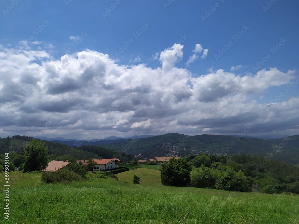 landscape with mountains in Basque Country