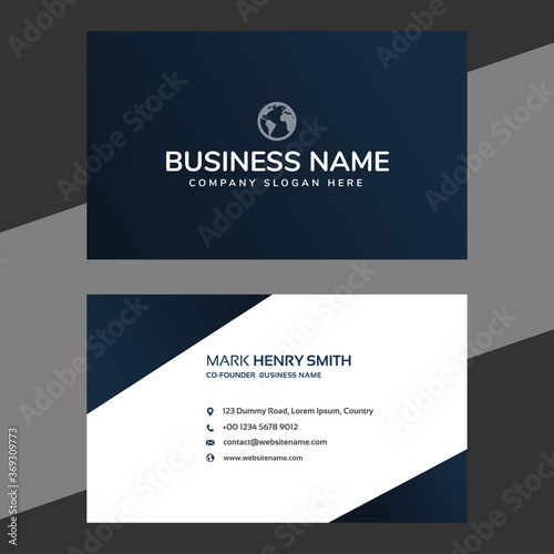Modern professional business card Free Vector EPS 10 format easily editable