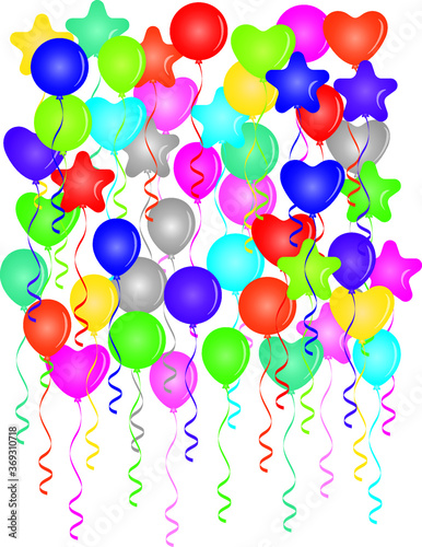 Colorful vector balloons on a white background