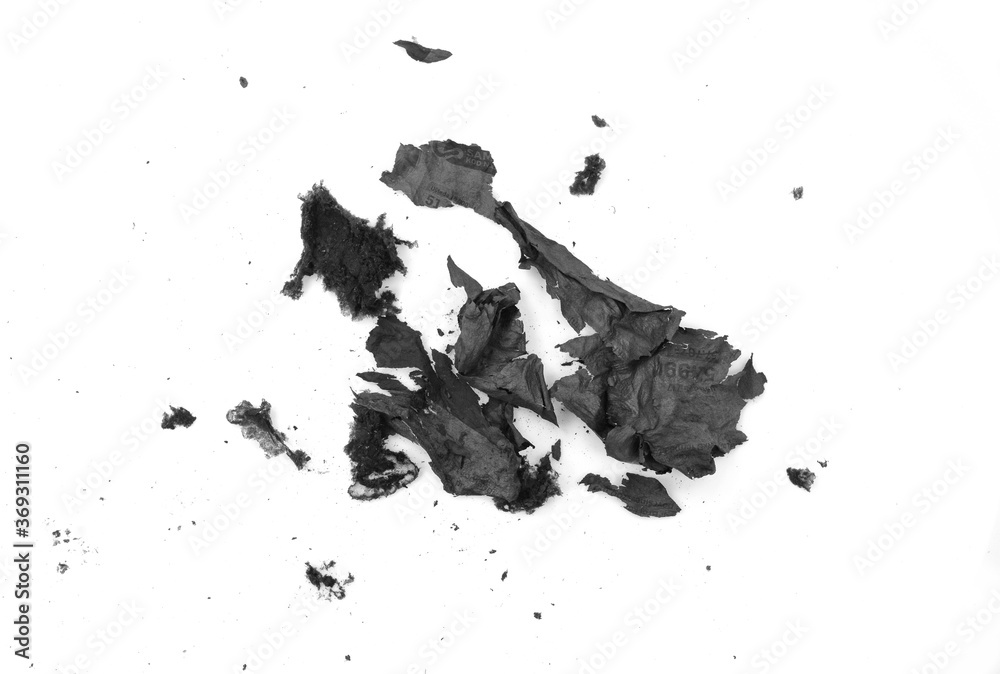 Obraz premium Ash isolated on white background.