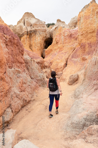 hiker in the canyon