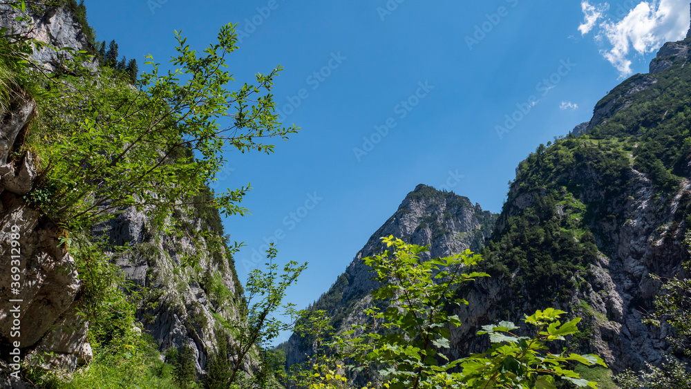 The impressive gorge of the Höllental The impressive gorge of the Höllental