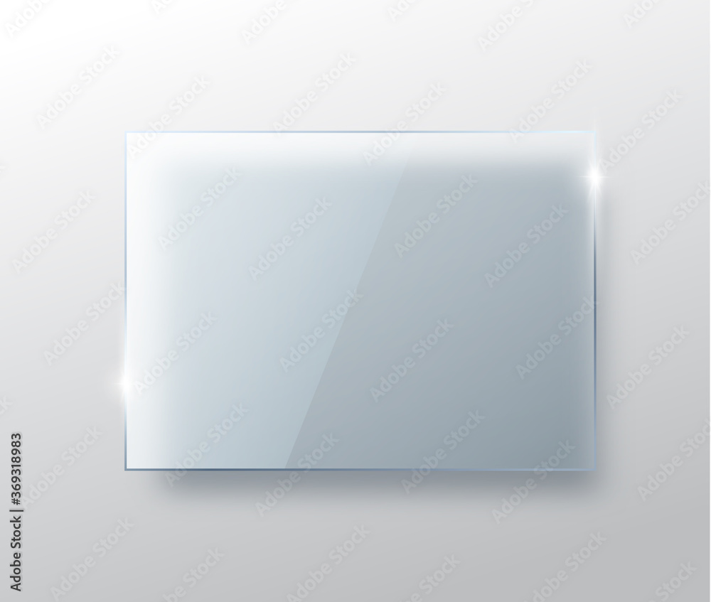 Transparent glass plates isolated on transparent background with realistic shadows. Transparent glass plates isolated on transparent background with realistic shadows.