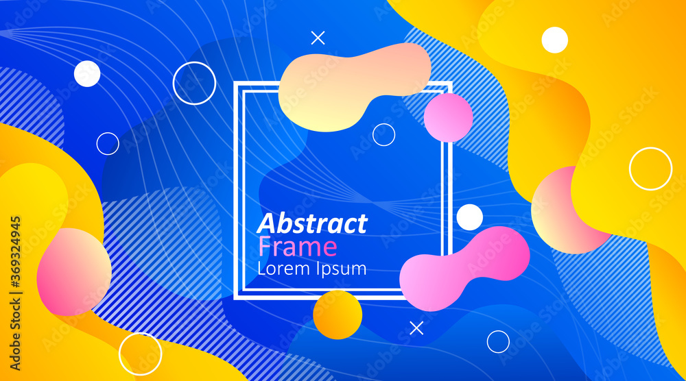 Obraz premium vector illustration music background with abstract liquid shape