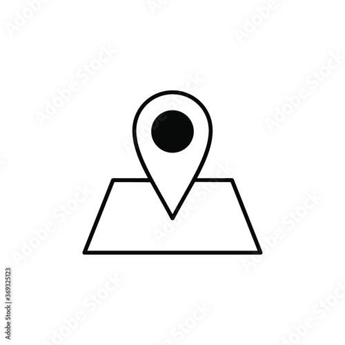 Location and pin vector icon