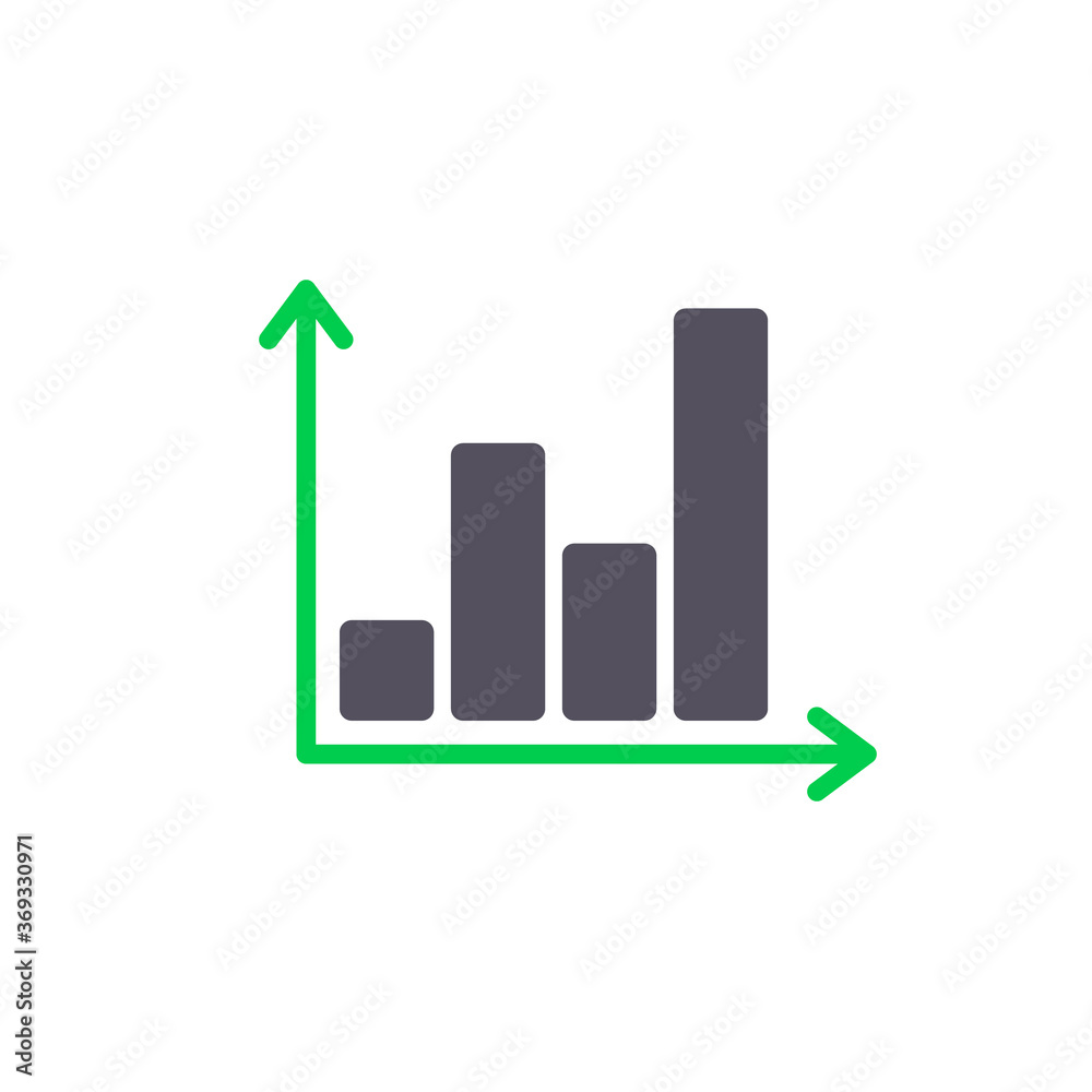 Bar chart icon Vector illustration, business graph. data growth diagram Bar chart icon Vector illustration, business graph. data growth diagram