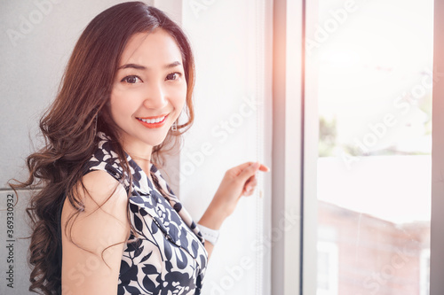 Young business women smile confidently, manage your company successfully. Free Download Young business women smile confidently, manage your company successfully. - GFXLoad