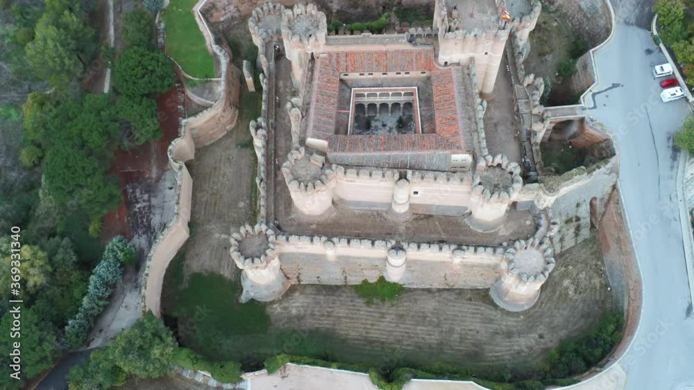 Castle of Coca in Segovia,Spain. Aerial Drone Footage Castle of Coca in Segovia,Spain. Aerial Drone Footage