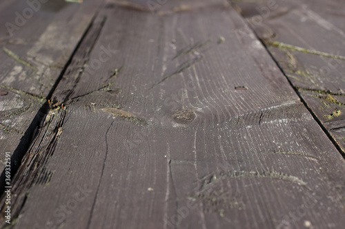 Background from old boards. Natural texture of old wood for background with blurred focus.