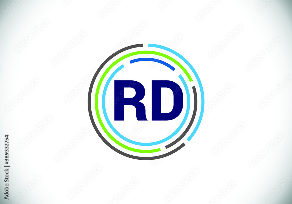 Initial Monogram Letter R D Logo Design Vector Template. R D monogram Logo. Initial Monogram Letter R D Logo Design Vector Template. R D monogram Logo.