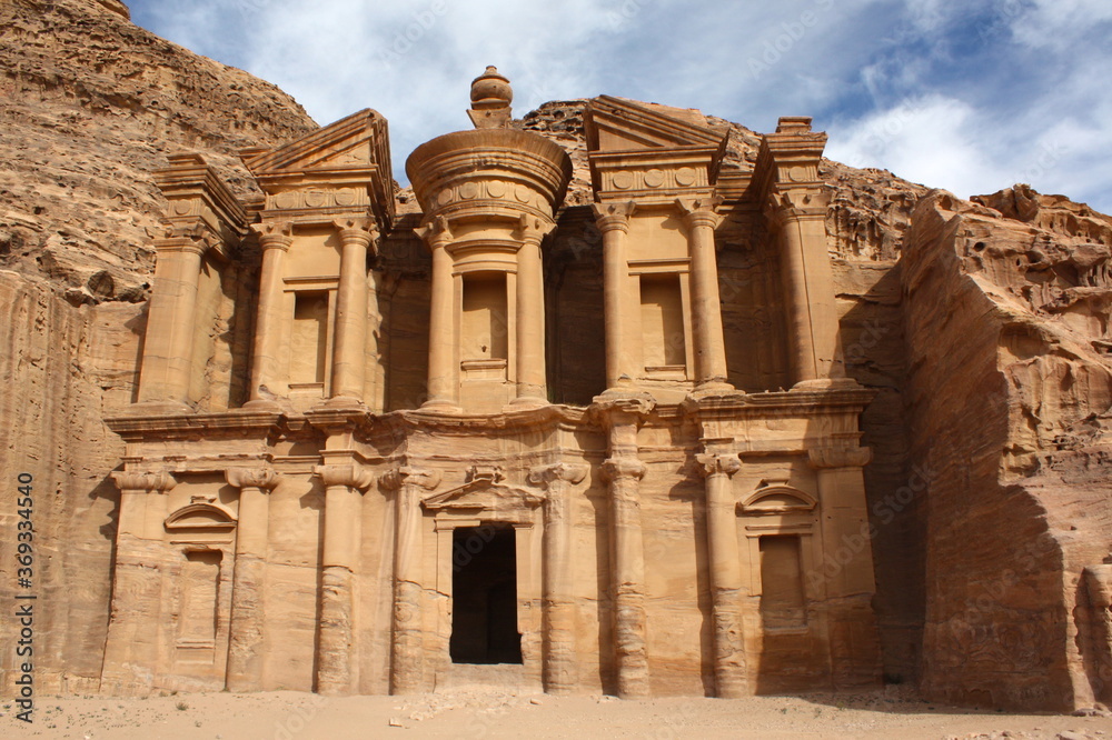 The monastery, in beautiful sunny Petra, Jordan.