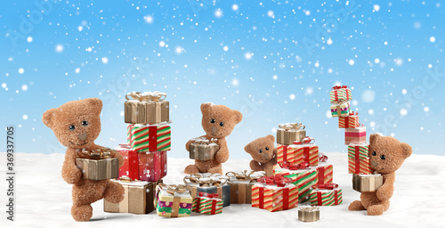 teddy bear cute christmas f...