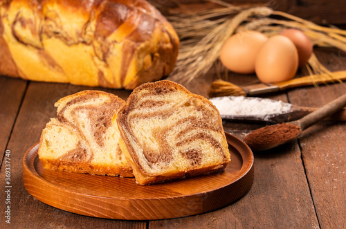 Homemade traditional sweet bread. photo