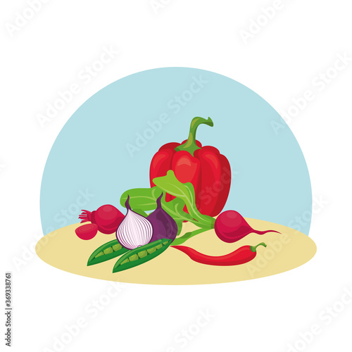 fresh vegetables healthy food icons