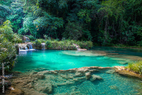 Views of the Semuc Champey pools, Guatemala photo