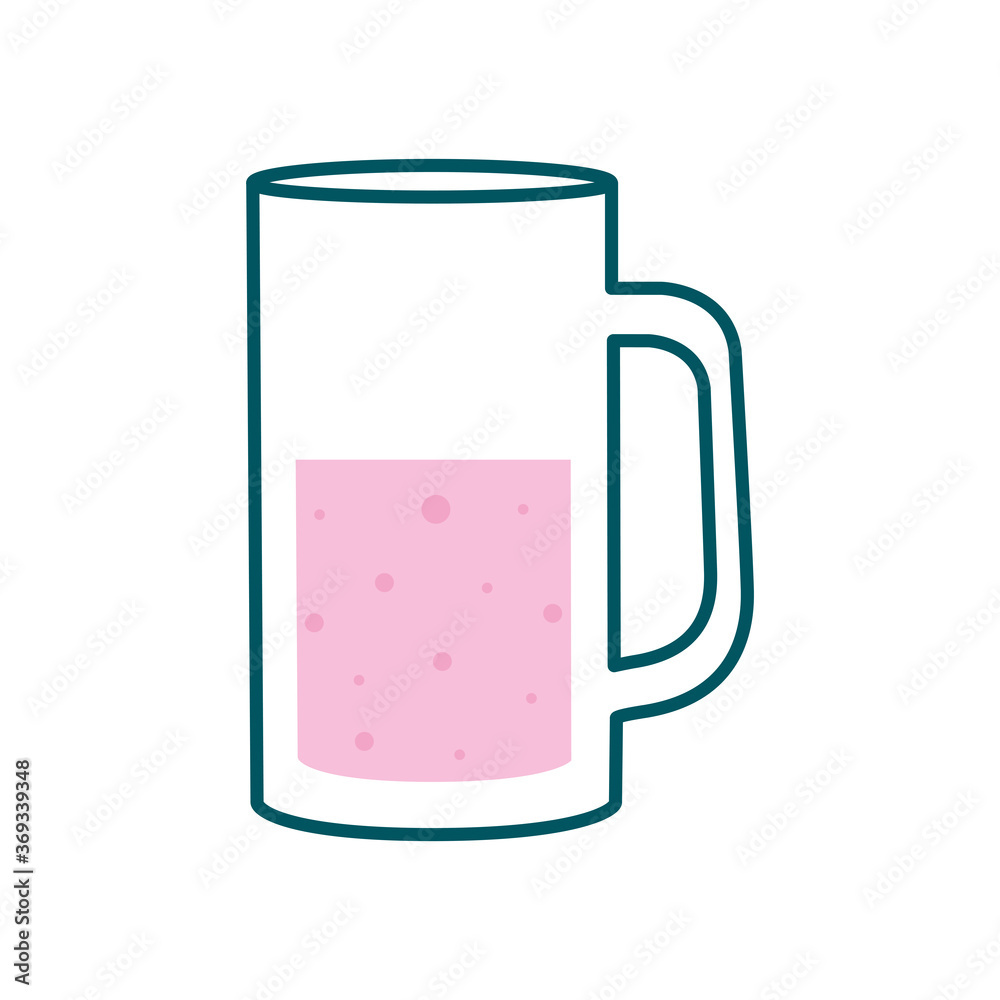 Beer glass line and fill style icon design, Pub alcohol bar brewery drink ale and lager theme Vector illustration Beer glass line and fill style icon design, Pub alcohol bar brewery drink ale and lager theme Vector illustration