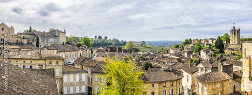 Photography Skyline of Saint Emilion in the Bordeaux wine region of France - very popular tourist destination